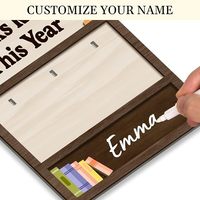 Libro de Registro de Lecturas de Madera MDF Ecológico, Contador de Libros Lidos Este Año, Rastreador de Lecturas con Nombre Personalizado, Decoración de Escritorio, Novedad para Amantes de los Libros