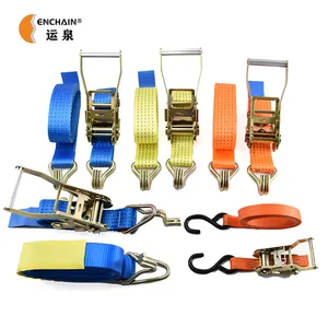 5000kg 50mm 10m cargo control Ratchet tie down Belt Straps Set Ratchet Buckle Lashing Strap