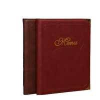 Recette en cuir PU A4 Couvertures de menu en PVC à feuilles mobiles Livre de recettes Liste de prix de restaurant Guide de service d'hôtel Dossier de menu