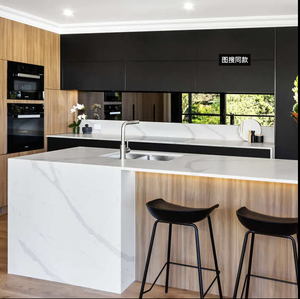 Thép không gỉ hiện đại mô-đun bếp ngoài trời đảo Acrylic backsplash với vòi nước cho biệt thự - Product Image 2