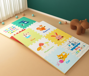 การ์ตูน EVA ซอฟท์ เบบี้ เพลย์ แมทส์เสื่อคลานแบบพับได้ 60*60 ซม. ปลอดสารพิษแบบพกพาโฟมปูพื้นสำหรับห้องเด็กและปิกนิก - Product Image 1