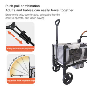 Offre Spéciale Portable Pliant Enfants Wagon Chariots En Plein Air Camping Plage Wagon Chariot <span class=keywords><strong>2</strong></span> Sièges Bébé Poussette - Product Image 3