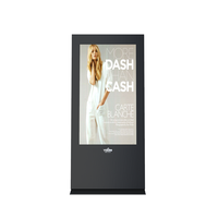 Écran publicitaire LCD sur pied de 75 pouces, affichage numérique Full HD pour centre commercial, hall d'hôtel, affichage publicitaire intérieur