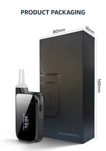 Portátil Alcootest bafômetro máquina chaveiro digitais MR Black-H2 Alcohol Tester com bocal nova geração bafômetro - Product Image 6