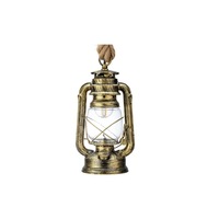 American Retro Country Corde de Chanvre Kérosène Suspension Unique Creative Simple Balcon Eclairage Nostalgique Lanterne Petit Fer