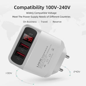 <span class=keywords><strong>Chargeur</strong></span> USB EONLINE à 2 ports avec écran LCD numérique, 5V 3.1A Max, <span class=keywords><strong>chargeur</strong></span> rapide pour Samsung Xiaomi Huawei, <span class=keywords><strong>chargeur</strong></span> pour iPhone - Product Image 6