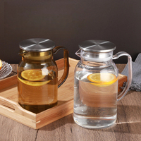 Carafe à thé, jus, café, eau en plastique PC incassable de grande capacité avec couvercle, logo personnalisé