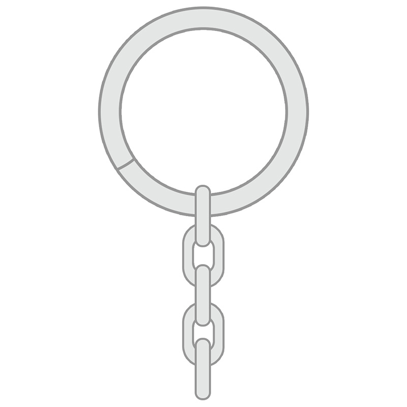 Circle Split Ring + Chain