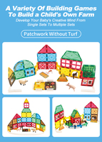 Precio de fábrica de animales de granja, MOQ bajo, juguetes educativos para niños, azulejos magnéticos fuertes, juego de bloques de construcción magnéticos, azulejos de construcción de tallo