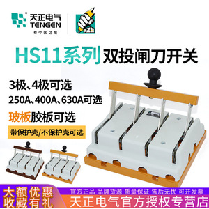 Interrupteur à couteaux Tengen HS11 4P 250A 380V Triphasé Quatre Fils, Commutateur de Transfert Automatique (ATS) d'Isolation - Product Image 5