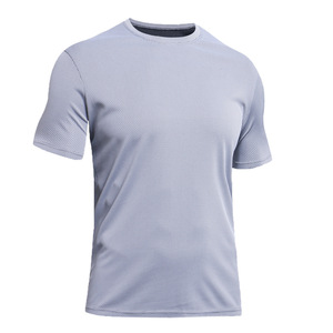 XIANGYU T-shirt sportiva da uomo <span class=keywords><strong>a</strong></span> girocollo <span class=keywords><strong>a</strong></span> maniche corte con motivo <span class=keywords><strong>a</strong></span> <span class=keywords><strong>pois</strong></span>, ad asciugatura rapida e traspirante in mesh, ideale per palestra, corsa e allenamento - Product Image 6