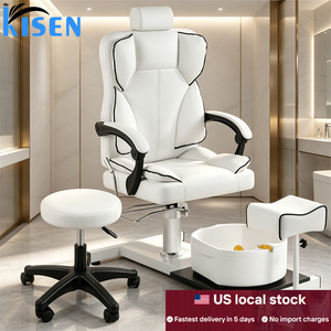 Sillón de Pedicura Eléctrico Moderno Kisen, Muebles de Salón de Lujo sin Tuberías, Sillón de Masaje para Manicura y Pedicura con Spa para Pies - Product Image 4