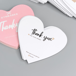 Forme de coeur imprimé rose Design merci carte postale cartes postales Promotion affaires cartes de remerciement impression Flyer Club <span class=keywords><strong>affiche</strong></span> - Product Image 3
