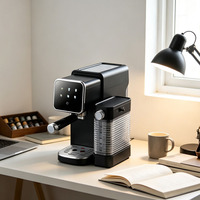 Machine à expresso semi-automatique, spécifications techniques, buse vapeur réglable et chauffage NTC, équipement à café pour la maison