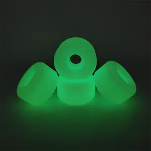 Ruedas de monopatín que brillan en la oscuridad, venta al por mayor, con estampado personalizado fluorescente, 53/54/56mm