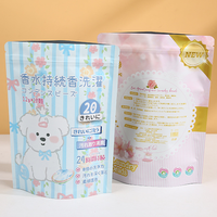 Sachet Doypack en plastique refermable personnalisé pour lessive, vente en gros