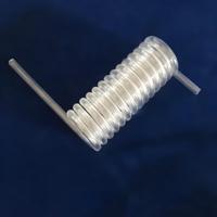 Tube de bobine de verre de quartz spirale clair personnalisé
