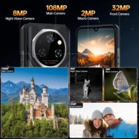 Tout nouveau téléphone robuste WP55 Pro 6,6 pouces FHD+ 120Hz 16 Go 512 Go 32MP+108MP 11000 mAh 33W 5G résistant à l'eau GSM antichoc pour le jeu