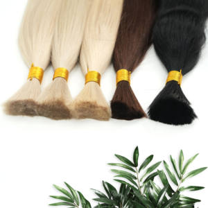 Amygirl 工厂价人发散装 50 克 直发光滑 100%雷米发 大量库存 双拉丝 11A 金发人发接发 - Product Image 3