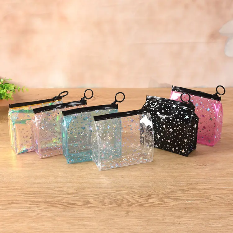 Mini Small PVC Transparent Plastic Cosmetic Organizer Bag Pouch With Zipper Closure、Travel Toiletryクリアpvc Makeup Bag