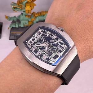 Montre mécanique automatique pour homme en or rose de luxe, version la plus élevée, ultra-fine, 67-01, saphir - Product Image 6