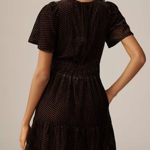 Nuevo Vestido Mini Casual de Verano 2025, Ecológico, Transpirable, con Encaje Floral y Diseño Calado - Product Image 2