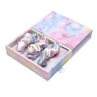 Nouveau Design fille Satin soie mode accessoires de cheveux chouchous boîte d'emballage boîtes cadeaux en carton Satin chouchous boîte