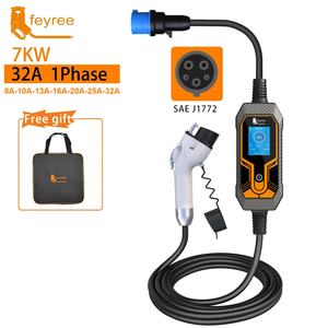 Cargador Portátil para Vehículos Eléctricos FYE02 de 7KW y 32A con Cable de 5 Metros para NACS, Nuevo - Product Image 6