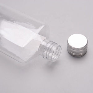 Vide 150ML <span class=keywords><strong>Gin</strong></span> Brandy Rhum Vodka Whisky Bouteille d'alcool en plastique <span class=keywords><strong>de</strong></span> qualité alimentaire PET clair forme plate 5oz emballage <span class=keywords><strong>de</strong></span> boissons portables - Product Image 4