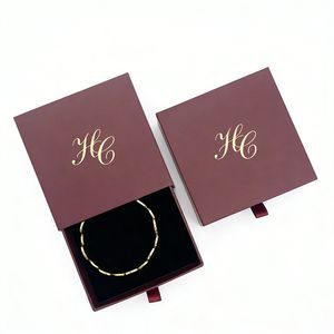 Boîte à bracelet à breloques, emballage personnalisé pour bijoux, boîte à tiroir rigide avec insert en suède, estampage à chaud, logo personnalisé pour la vente au détail de bijoux OEM - Product Image 5