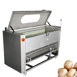 Automatic <b>Vegetable</b> Processing Machine <b>Brush</b> Roller Peeler Washer for Carrot Potato Ginger - Product Image 5