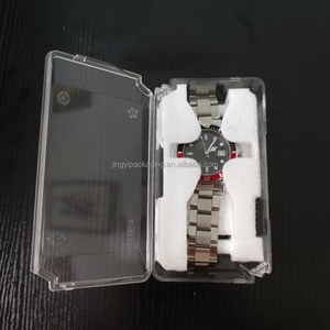 Boîte à montres en acrylique transparent en gros avec insert en mousse de protection, directement de l'usine. Boîte à montres en acrylique transparent avec doublure en mousse - Product Image 4