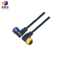 L90 ° Conector M20, Adaptadores de 2, 3 y 4 Pines, Par de Cables, Panel Macho Hembra, Enchufe, Cable Eléctrico, Conector Impermeable IP67