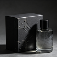 Emballage de parfum personnalisé en gros, boîte magnétique carrée en papier kraft écologique pour cosmétiques, design avec estampage à chaud doré 2 mm
