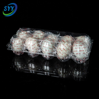 Barquette d'emballage en PET transparent de qualité alimentaire pour œufs de canard, antichoc, empilable, impression personnalisée OEM, ISO9001/14001