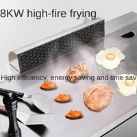 Table de cuisson professionnelle multifonctionnelle en acier inoxydable sans fumée, gaz et électrique, style Teppanyaki japonais, à vendre