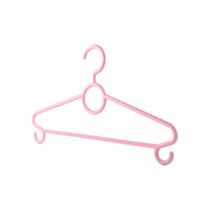 Gantungan Baju Plastik HeXing Bahan PP Anti-Selip Pengait Ganda Ringan Grosir Warna <span class=keywords><strong>Pink</strong></span> - Product Image 5
