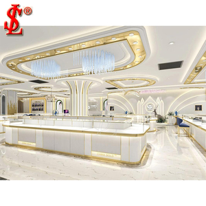 Vitrine à bijoux en verre haut <span class=keywords><strong>de</strong></span> gamme personnalisée avec éclairage LED, <span class=keywords><strong>tour</strong></span> rotative automatique, comptoir d'exposition, éclairage LED pour vitrines à bijoux - Product Image 5