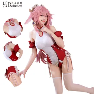 IN STOCK Yae Miko Cosplay Game Genshin Impact Cosplay Costume Sexy Swimsuit Halloween Birthday Christmas Swimwear