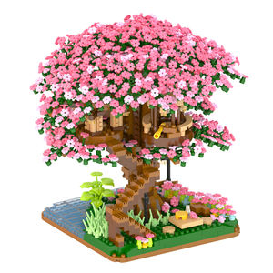 Bloques de Construcción de <span class=keywords><strong>Casa</strong></span> en el Árbol de Flores de Cerezo - Juguete de Construcción de Partículas Pequeñas de ABS para Niñas (Serie Sakura) - Product Image 2