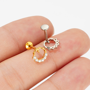 Piercing de Nariz de Titanio Personalizado con Forma de Flor para Mujer, G23 Hipoalergénico, Joyería Corporal, Venta al Por Mayor de Fábrica - Product Image 1