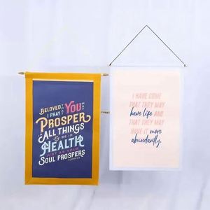 ธงแขวนผนังพิมพ์โลโก้ดิจิทัลขนาดสั่งทำพิเศษ สำหรับโฆษณา ทำจากวัสดุผ้าสักหลาด พกพาสะดวกสำหรับตกแต่ง - Product Image 1