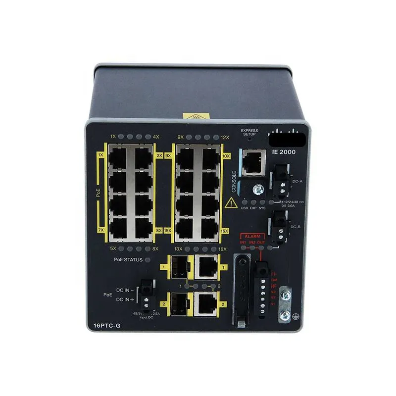 Yeni marka IE-2000-16PTC-G-E açık endüstriyel poe anahtarı 16FE bakır 2GE SFP/T ve 2FE SFP PoE anahtarı