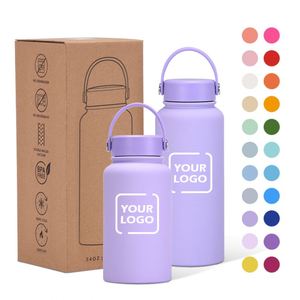 Oferta Especial: Termo Deportivo Personalizado de Acero Inoxidable de 1000 ml, Botella de Agua Portátil de Gran Capacidad con Boca Ancha y Tapa con Asa - Product Image 1