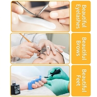 Nouvelle lampe de table pour manucure en forme de demi-lune, Ra90 LED, sans ombre, avec luminosité réglable et support pour téléphone