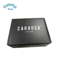 Boîtes en papier kraft écologiques personnalisées avec logo noir pour l'expédition de vêtements, l'emballage de colis, les cadeaux cosmétiques