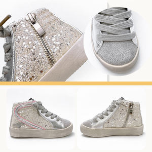 Scarpe casual da ragazza di alta qualità moda scarpe sportive per bambini personalizzate scarpe da ginnastica firmate con stelle in pelle <span class=keywords><strong>alte</strong></span> per bambini marche famose - Product Image 4