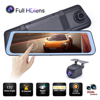 10 ''écran tactile enregistreur double Dashcam Wifi arrière hd 1080p caméra moniteur Dvr voiture rétroviseur
