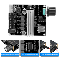 Modul Amplifier Subwoofer Stereo Bluetooth Digital VIRE 50W+50W 2.0 Dual Channel