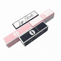 Boîte personnalisée pour tube de gloss à lèvres avec pelliculage mat, matériaux recyclés, logo personnalisé pour emballage cosmétique en carton ivoire pour rouge à lèvres